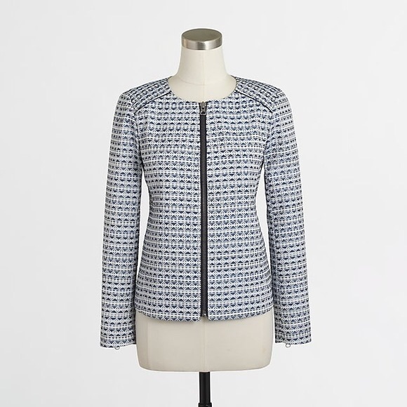 J. Crew Factory Jackets & Blazers - J. Crew jacquard full zip jacket